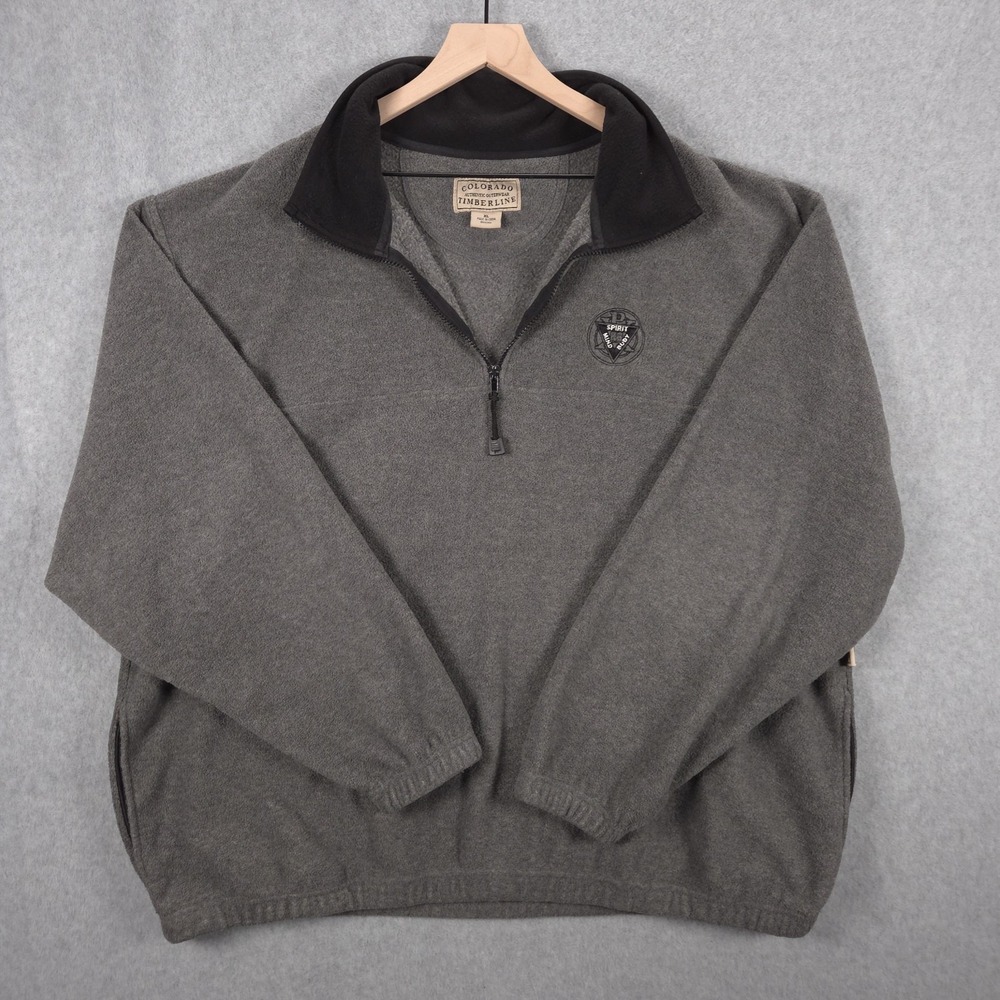 YMCA Logo Spirit Mind Body Mens XL Gray Fleece Pullover Colorado Timberline